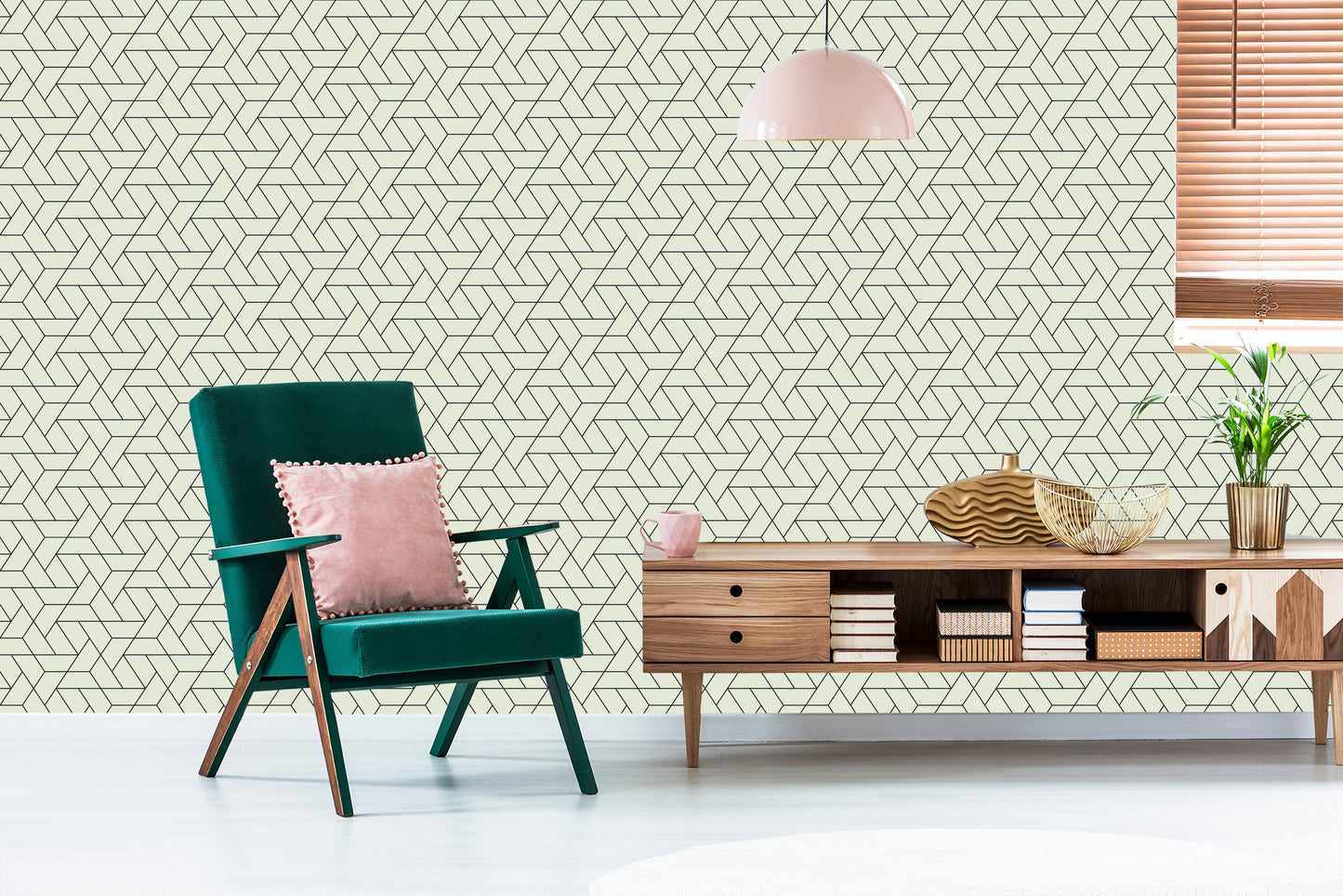 Wallpaper Modern Geometric Pattern