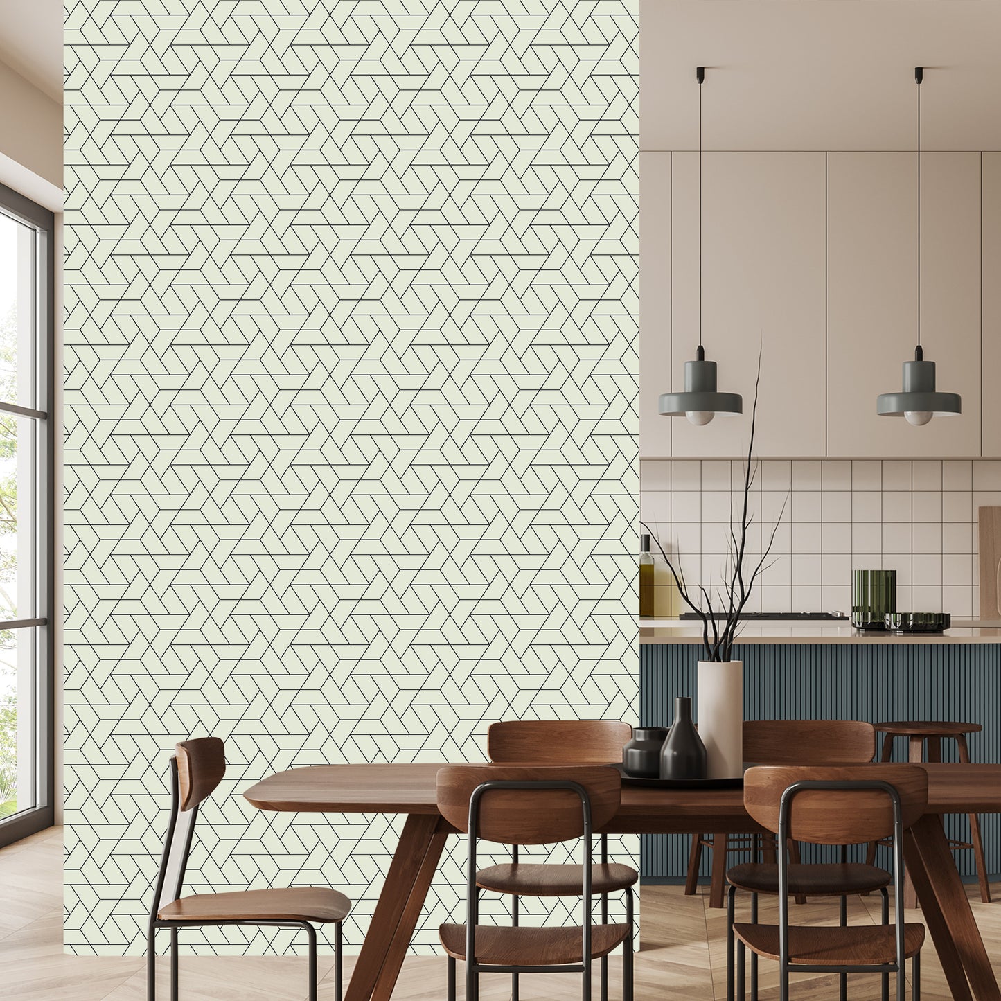Wallpaper Modern Geometric Pattern