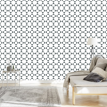 Wallpaper Minimalist Geometric Ornament