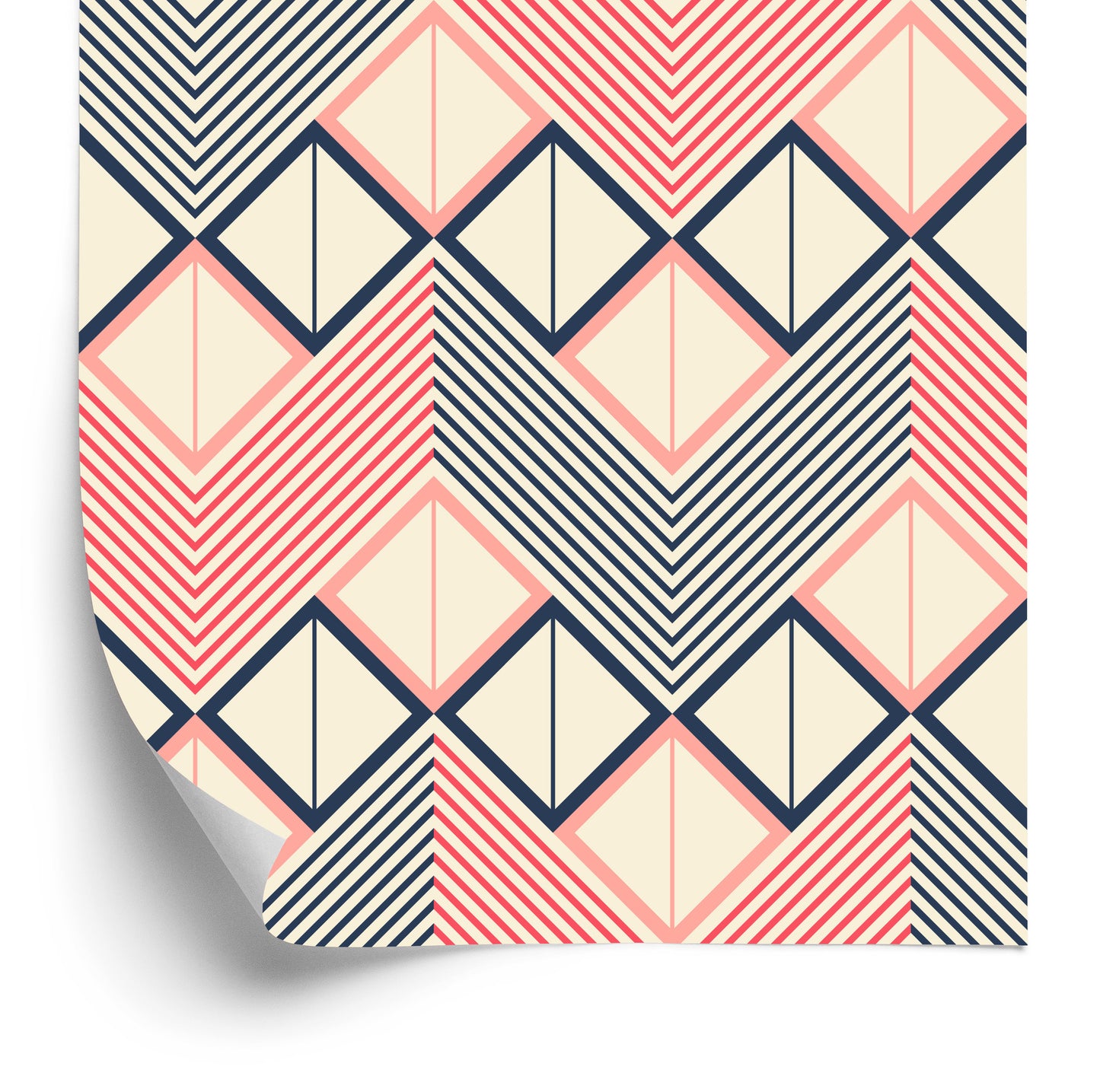 Wallpaper Geometric Patterns In Retro Style
