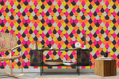 Wallpaper Geometric - Colorful Diamonds