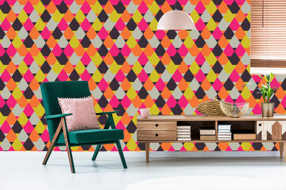 Wallpaper Geometric - Colorful Diamonds