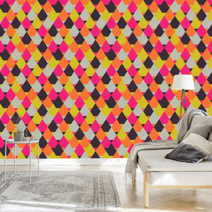 Wallpaper Geometric - Colorful Diamonds