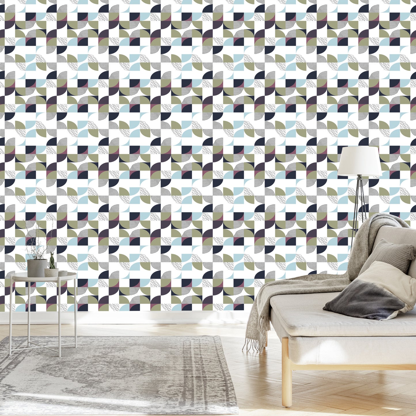 Wallpaper Colorful Geometric Abstraction