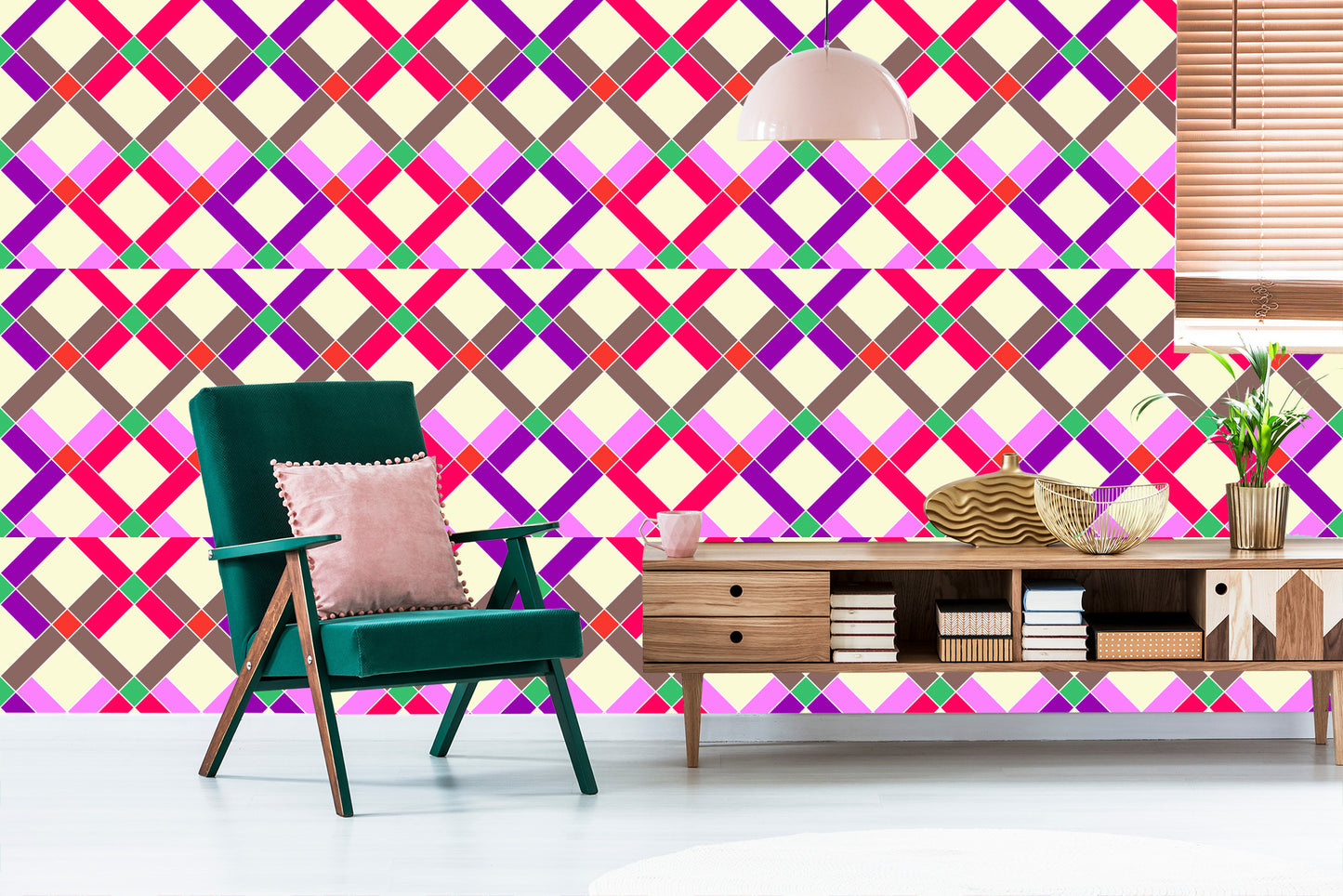 Wallpaper Geometric - Colorful Diamonds