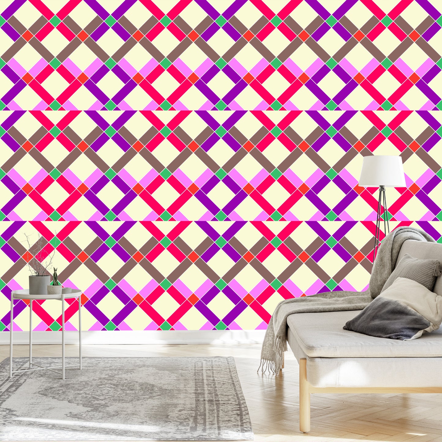 Wallpaper Geometric - Colorful Diamonds