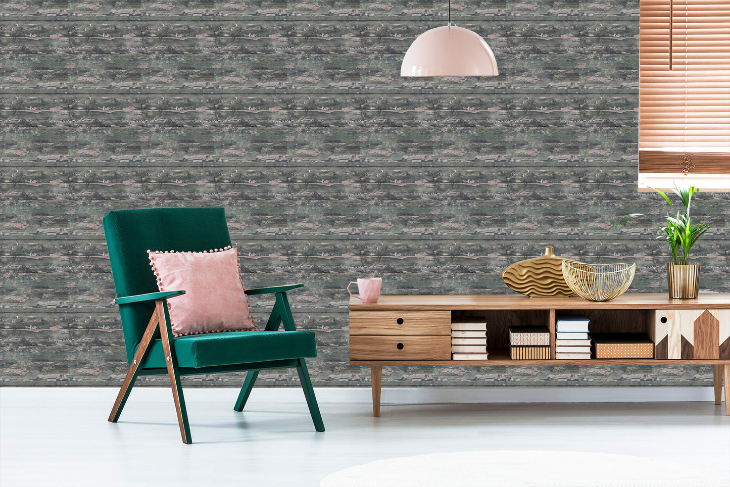 Wallpaper Wooden Planks, Retro Panels