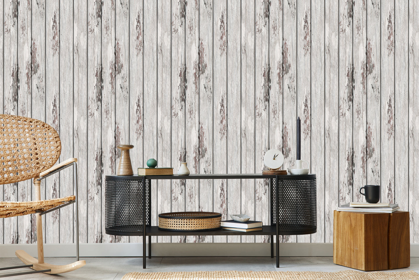 Wallpaper Scandinavian Style Wooden Planks