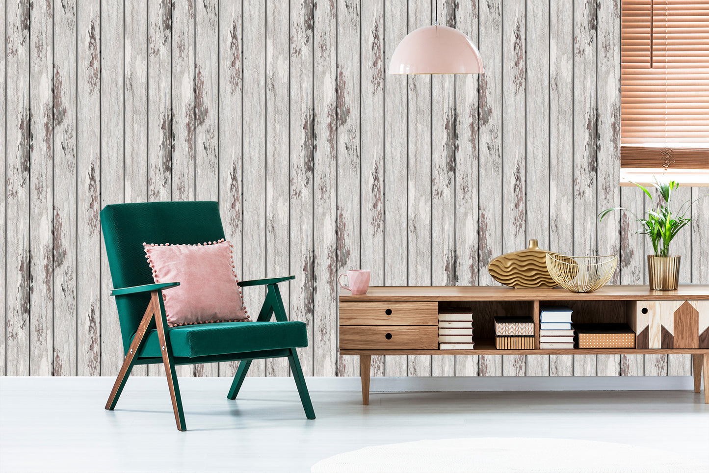 Wallpaper Scandinavian Style Wooden Planks