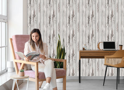Wallpaper Scandinavian Style Wooden Planks