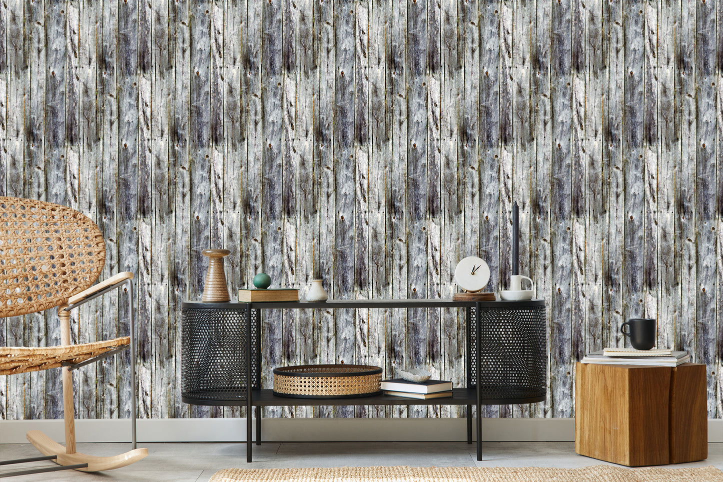 Wallpaper Vertical Wooden Planks