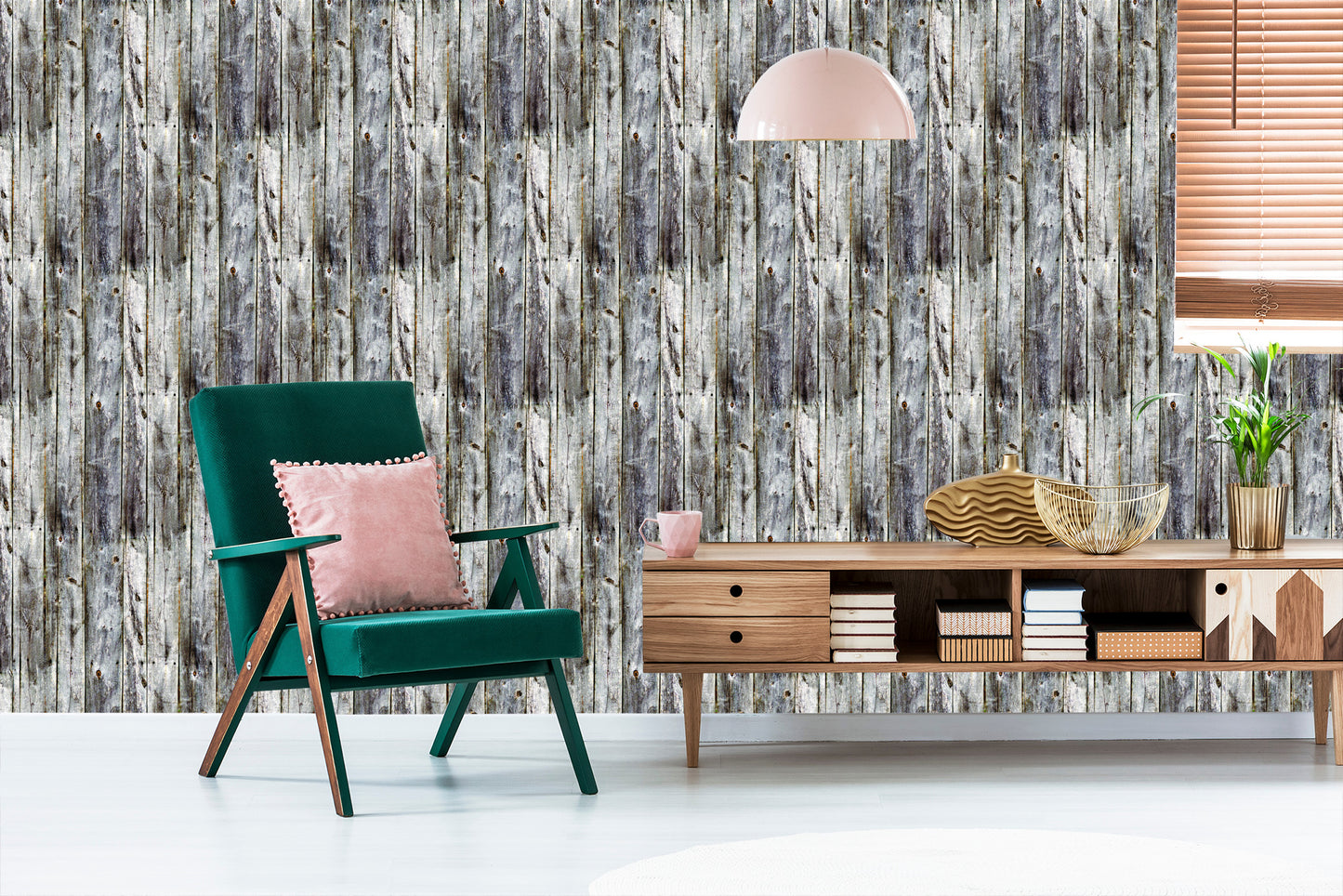 Wallpaper Vertical Wooden Planks