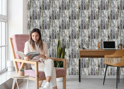 Wallpaper Vertical Wooden Planks