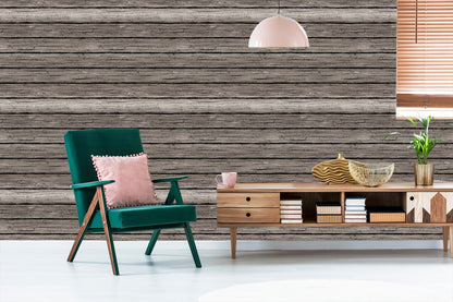 Wallpaper Faded Cracked Wood Plank
