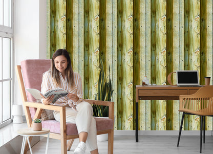 Wallpaper Bright Realistic Wooden Planks