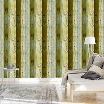 Wallpaper Bright Realistic Wooden Planks