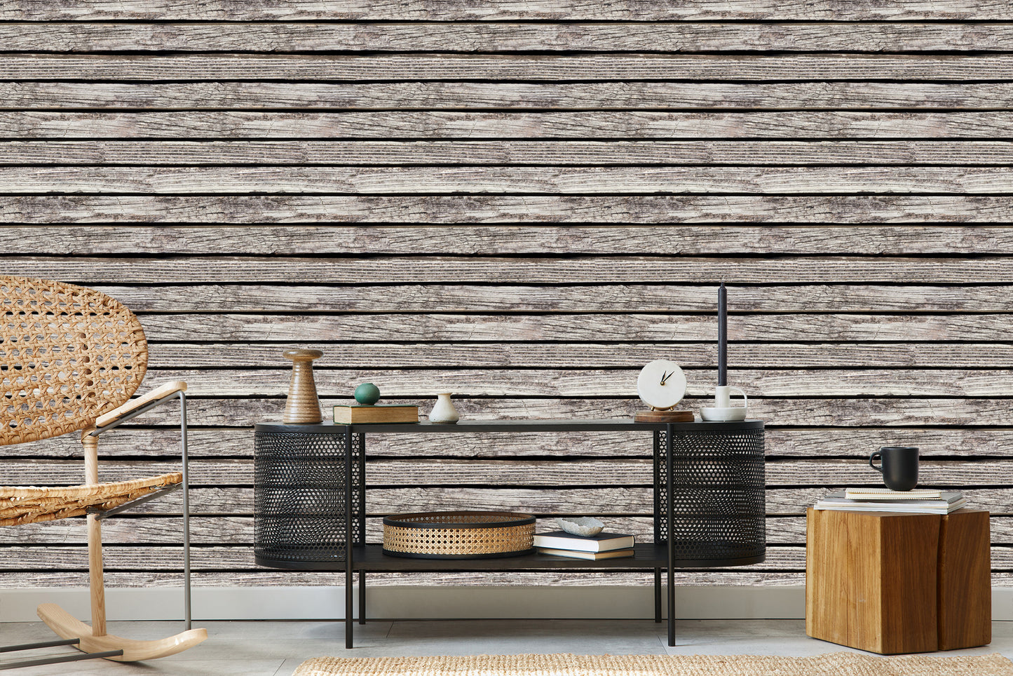 Wallpaper Old Horizontal Wooden Planks
