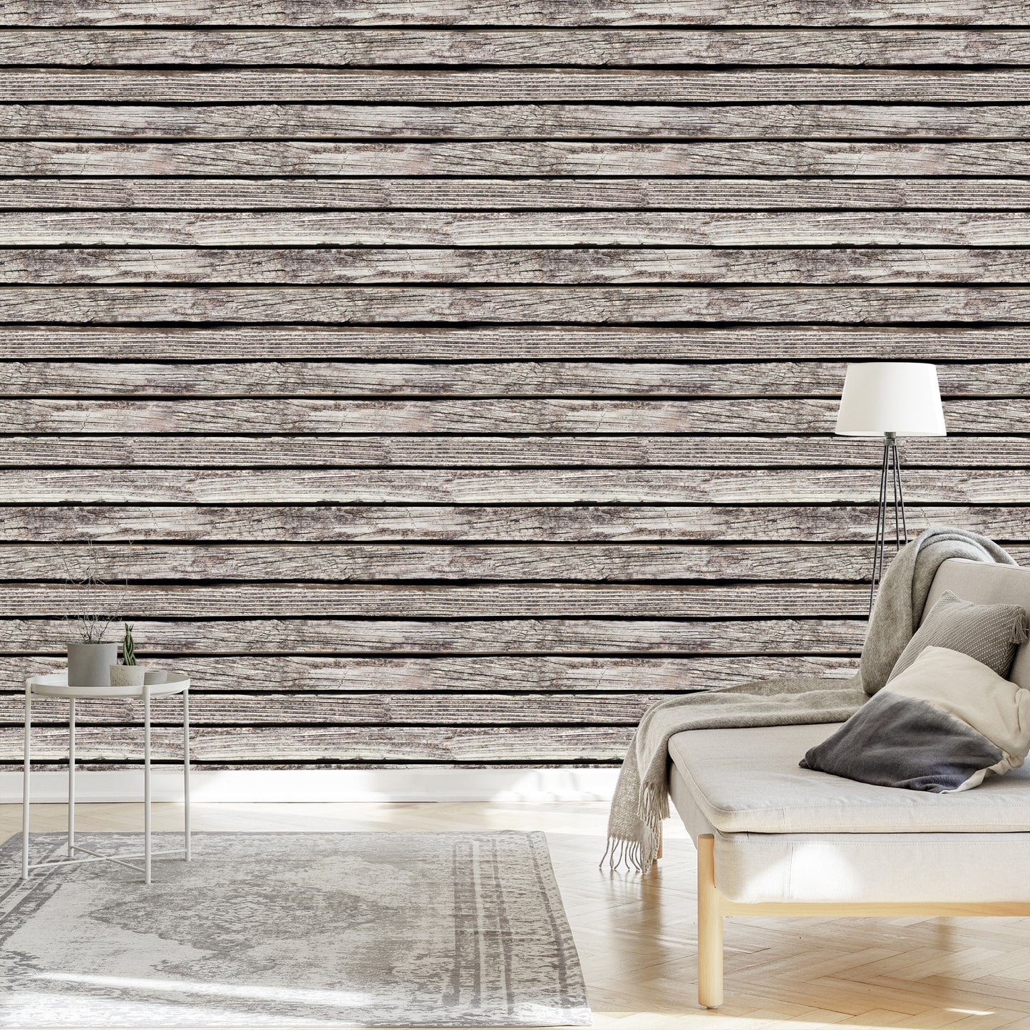 Wallpaper Old Horizontal Wooden Planks