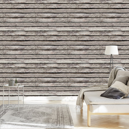 Wallpaper Old Horizontal Wooden Planks
