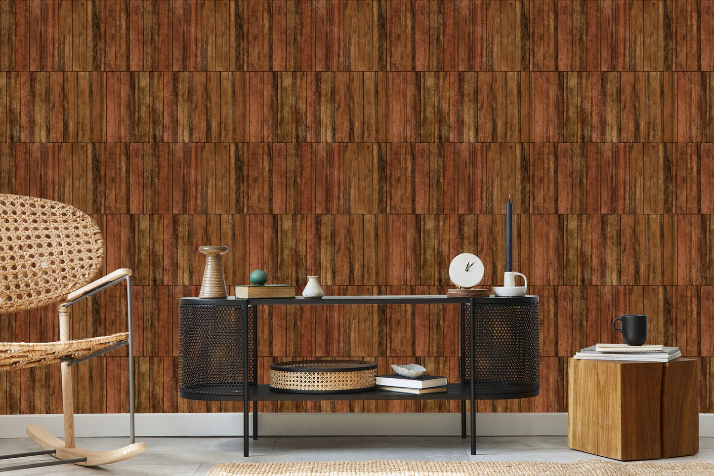 Wallpaper Modern Wooden Planks