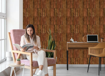 Wallpaper Modern Wooden Planks