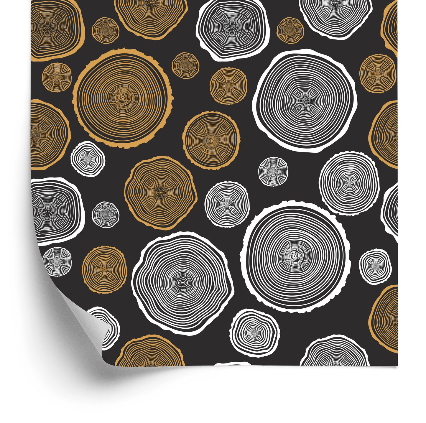 Wallpaper Wooden Circles