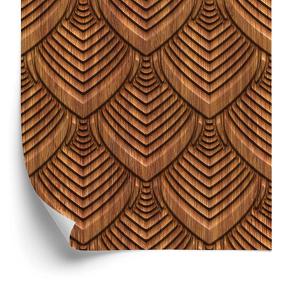 Wallpaper Wooden 3D Ornament
