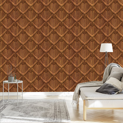 Wallpaper Wooden 3D Ornament