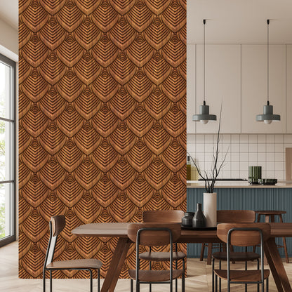 Wallpaper Wooden 3D Ornament