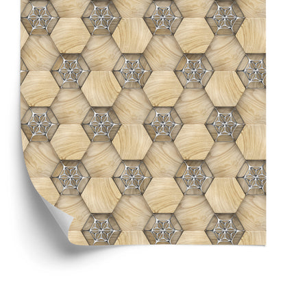 Wallpaper Wooden 3D Patterns