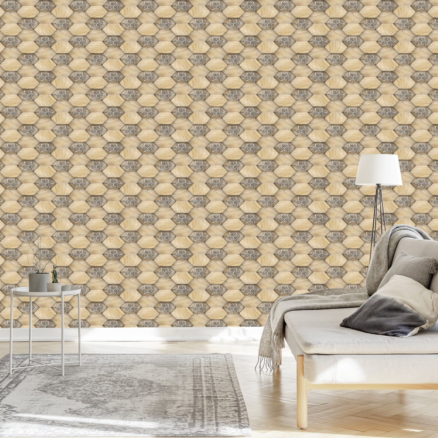 Wallpaper Wooden 3D Patterns