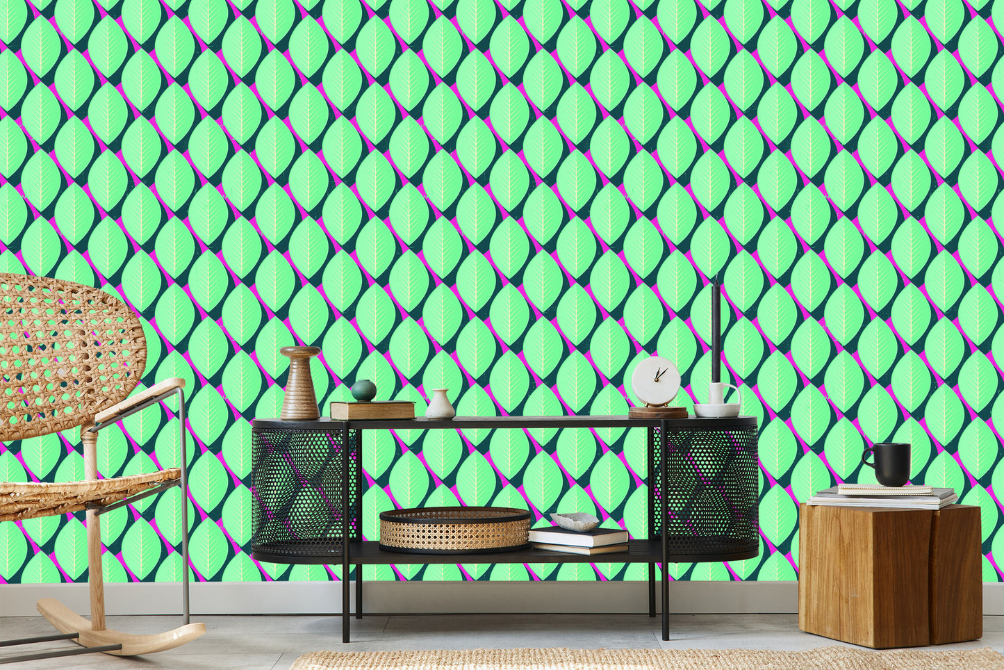 Wallpaper Retro - Beautiful Colorful Leaves