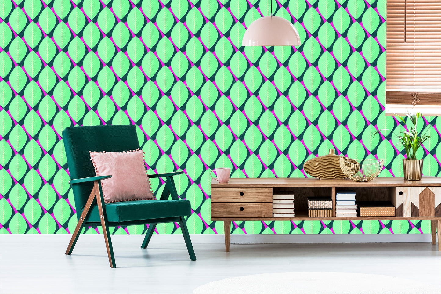 Wallpaper Retro - Beautiful Colorful Leaves