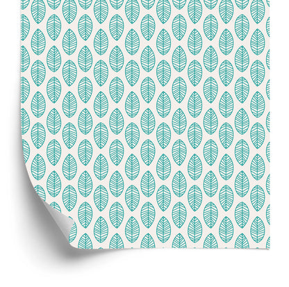Wallpaper Classic Delicate Leaves In Retro Style