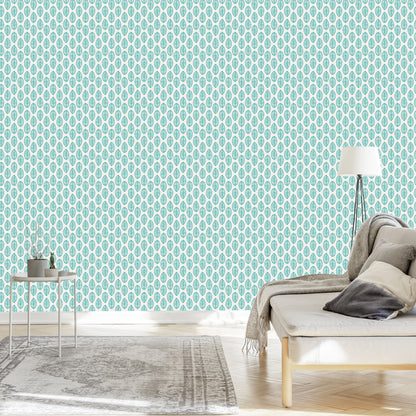 Wallpaper Classic Delicate Leaves In Retro Style