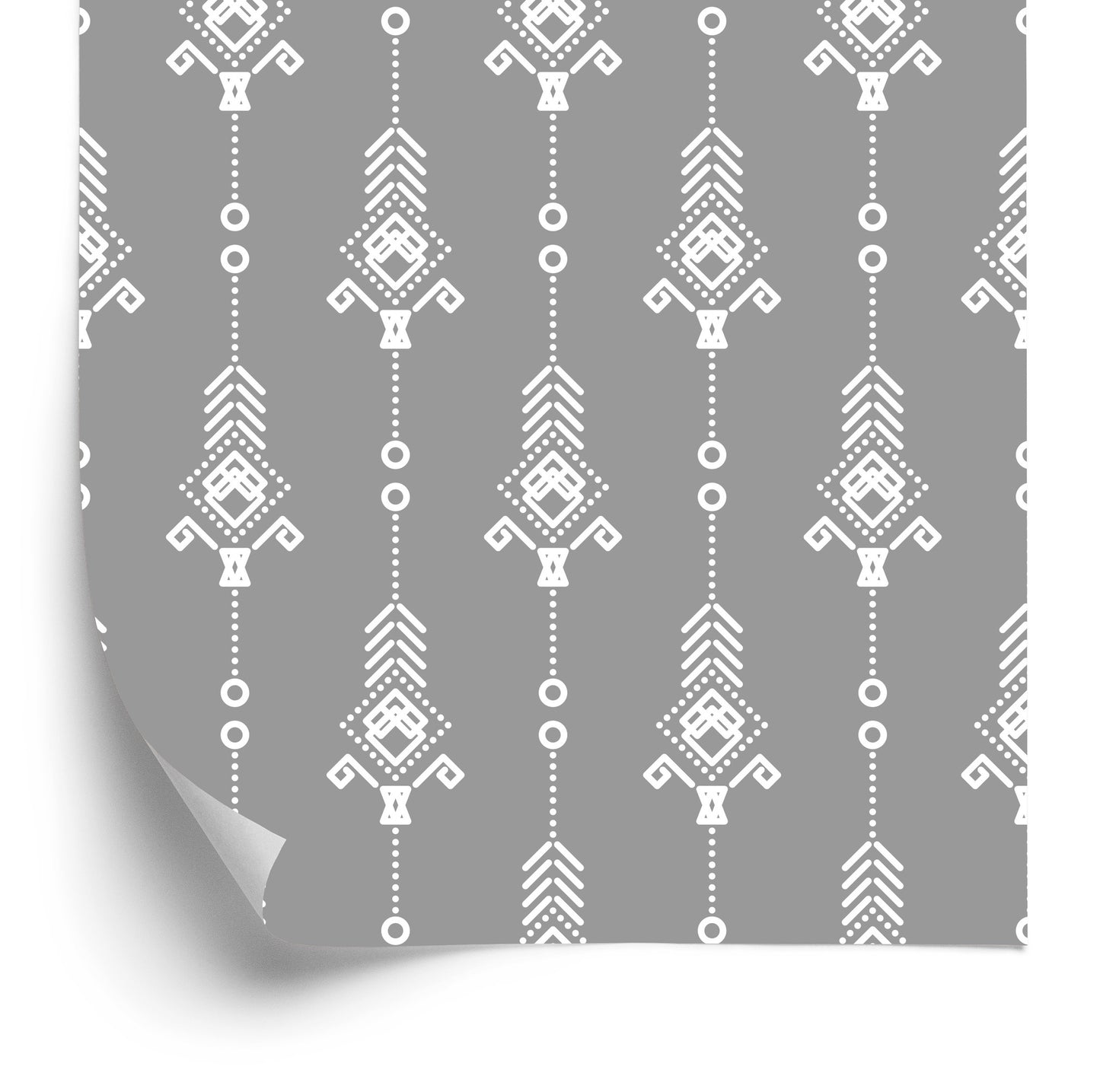 Wallpaper Artistic White Pattern In Retro Style