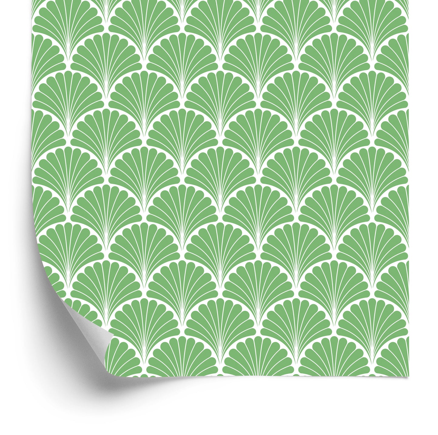 Wallpaper Retro - Geometric Decorative Leaves