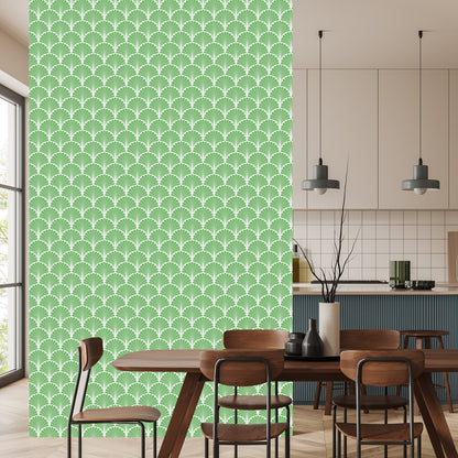 Wallpaper Retro - Geometric Decorative Leaves