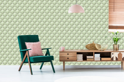 Wallpaper Green Retro Patterns