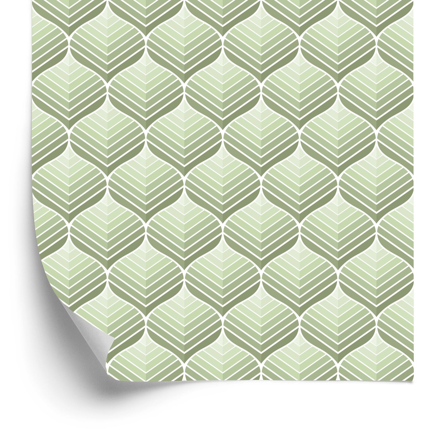 Wallpaper Green Retro Patterns