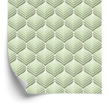 Wallpaper Green Retro Patterns