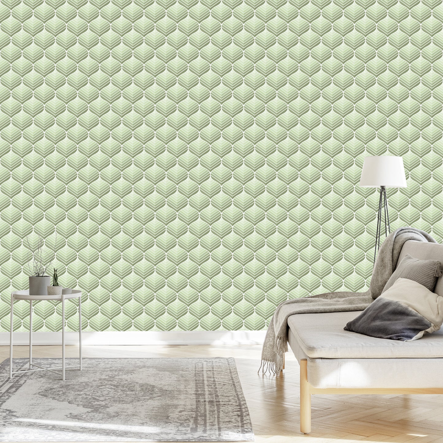 Wallpaper Green Retro Patterns