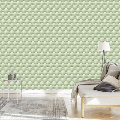 Wallpaper Green Retro Patterns