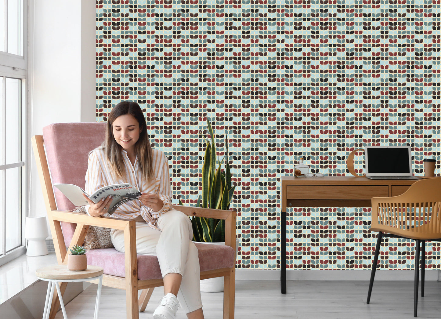 Wallpaper Retro Geometric Patterns
