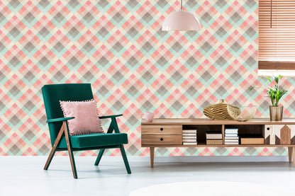 Wallpaper Diamonds In Retro Style