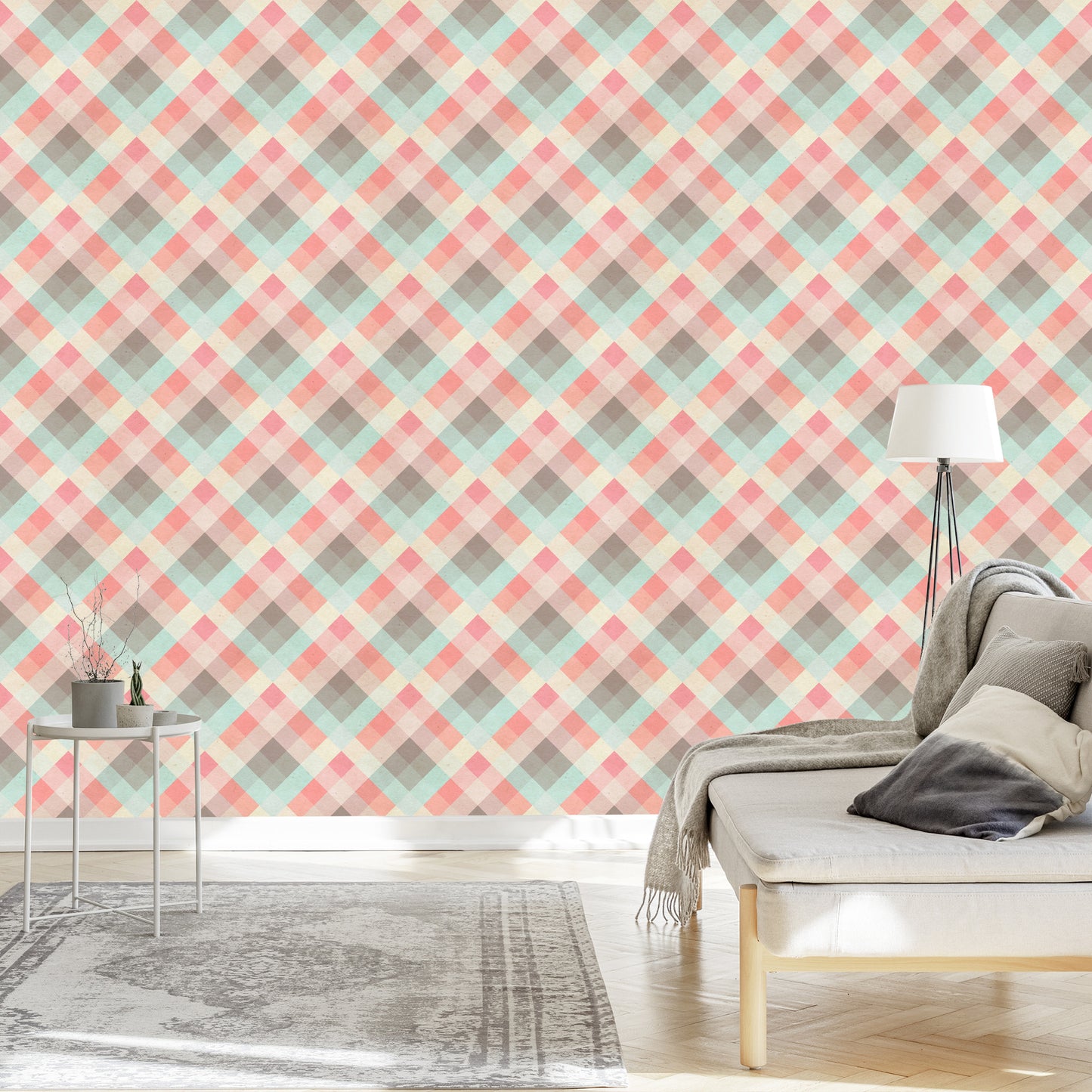 Wallpaper Diamonds In Retro Style