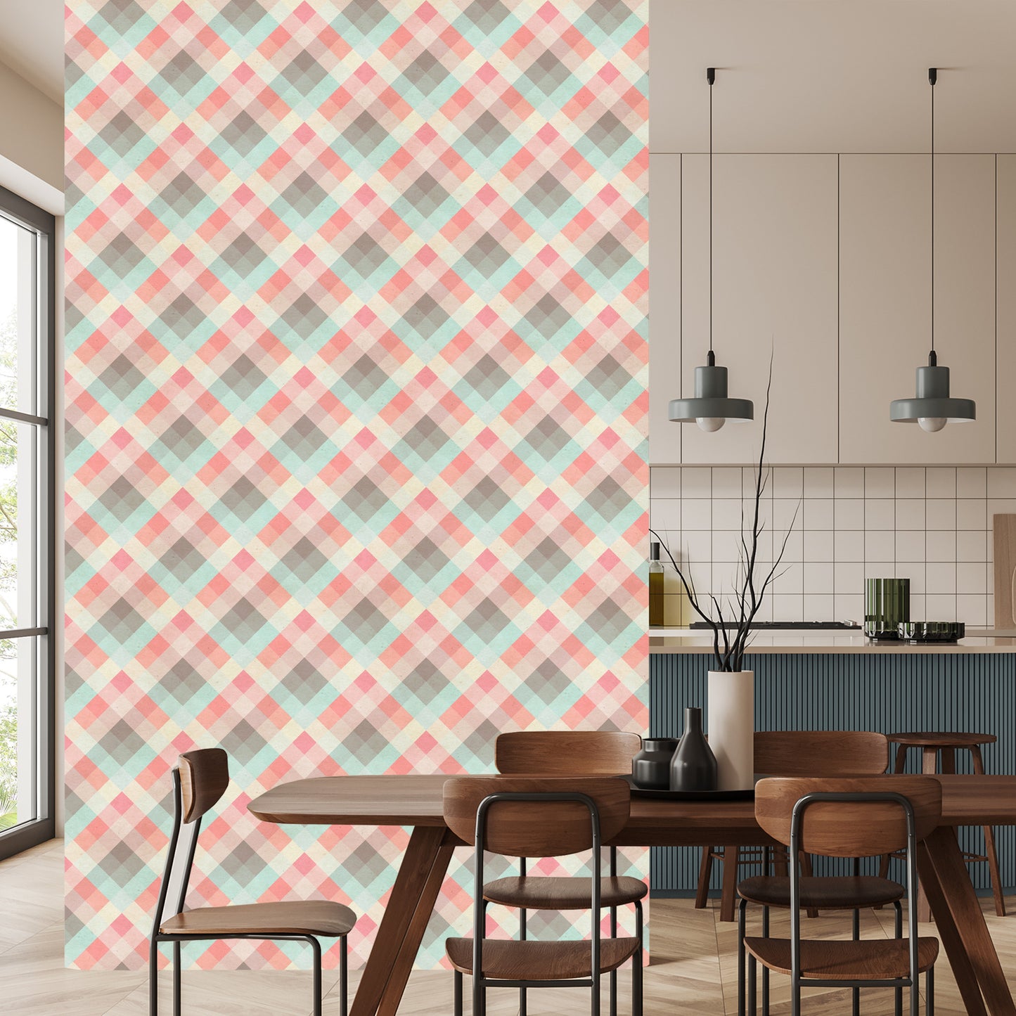 Wallpaper Diamonds In Retro Style
