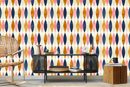 Wallpaper Retro Patterns In Pastel Colors