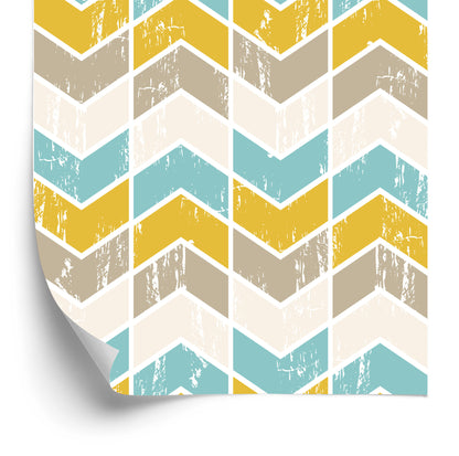 Wallpaper Colorful Retro Geometric Patterns
