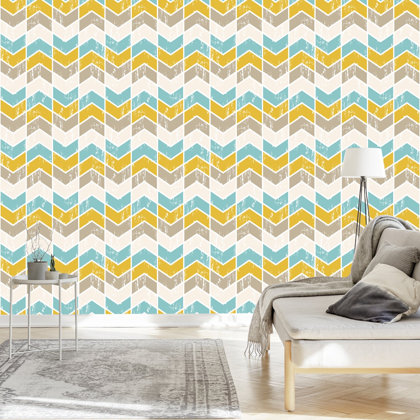 Wallpaper Colorful Retro Geometric Patterns